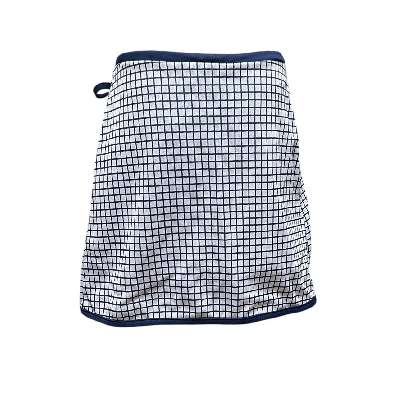 Vintage JC Penney Fashions Skort Blue Polyester Windowpane Skirt Tennis Shorts