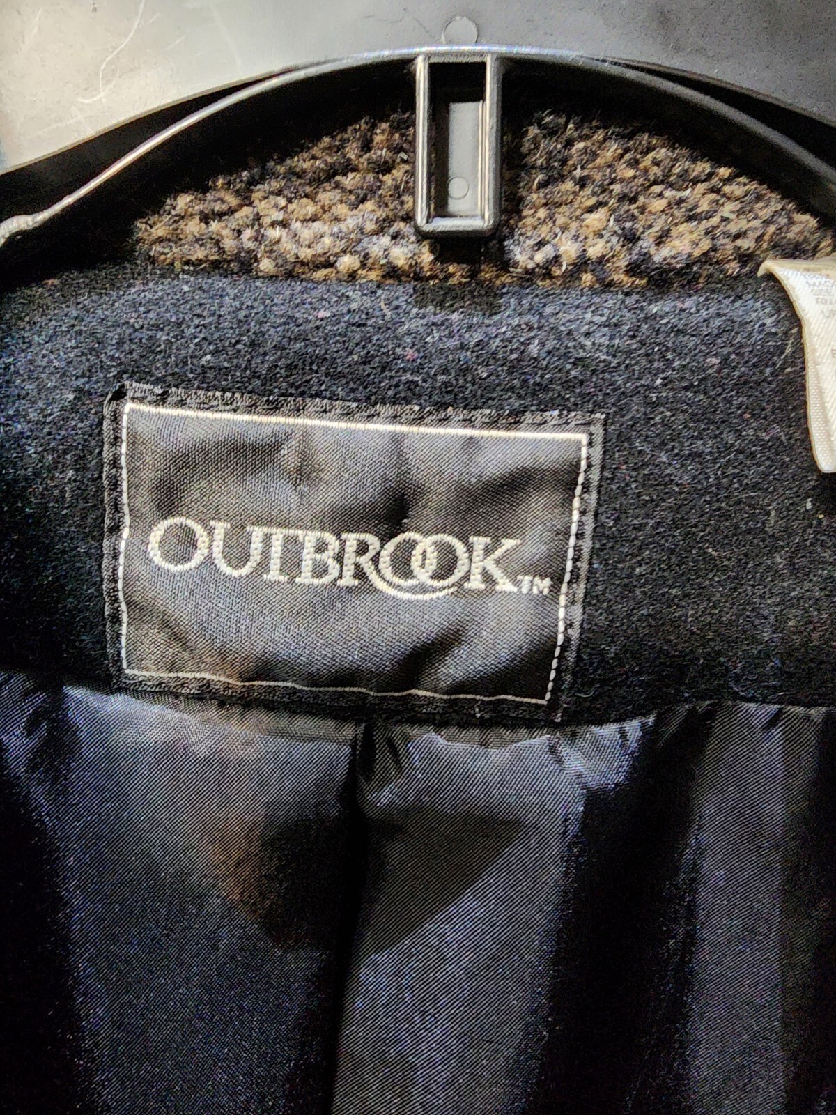 Vintage Oakbrook Wool Blend Womens Chore Barn Coat Jacket 14 Black Outdoor