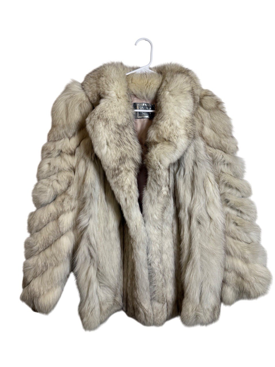 Vintage SAGA 100% Blue Fox Fur Coat Meis Blvd Room Original Size Small Womens