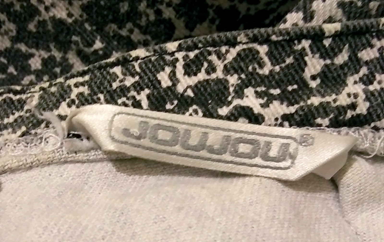Vintage 1980s JouJou Black White Camo Mini Skirt Juniors Size 7