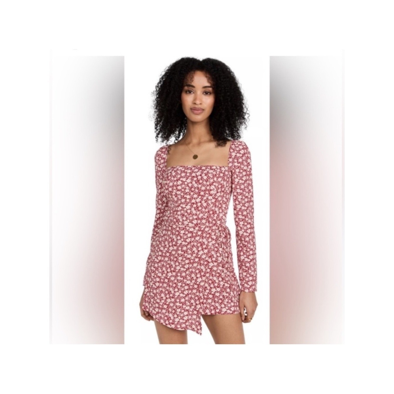 REFORMATION Rosalie Dress Red Floral Size 2