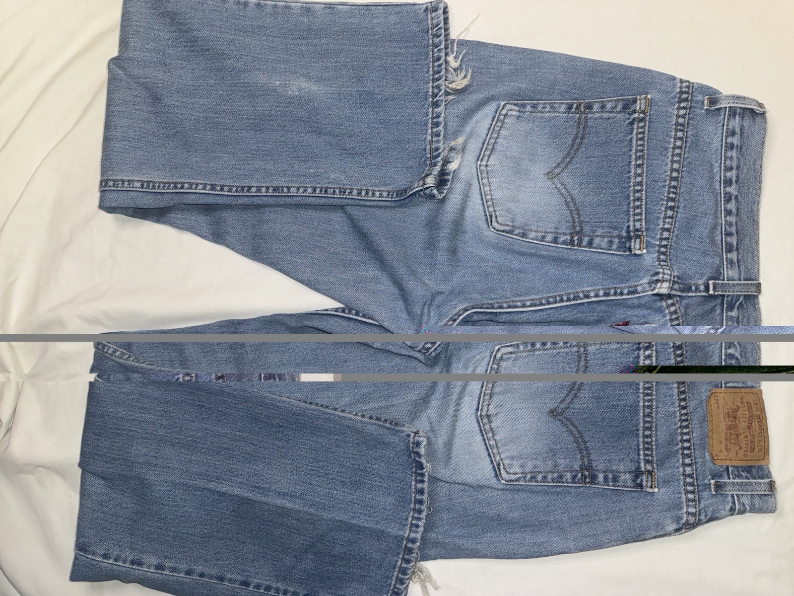 VTG Levi’s 577 Jeans Womens 10 M Loose Fit Y2K Distressed Blue Denim 31×30