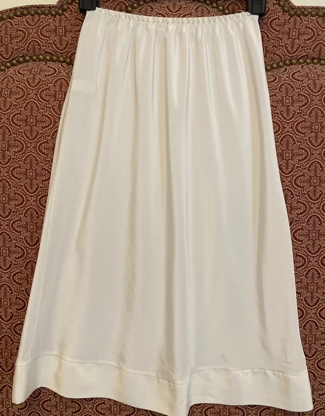VINTAGE FARR WEST SATIN IVORY WOMAN’S HALF SLIP PETITE XS 24”