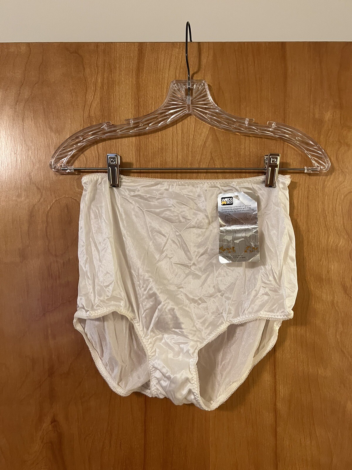 Montgomery Ward WARDS BEST Panties White Vintage Nylon Satin NWT Size 7 38-40