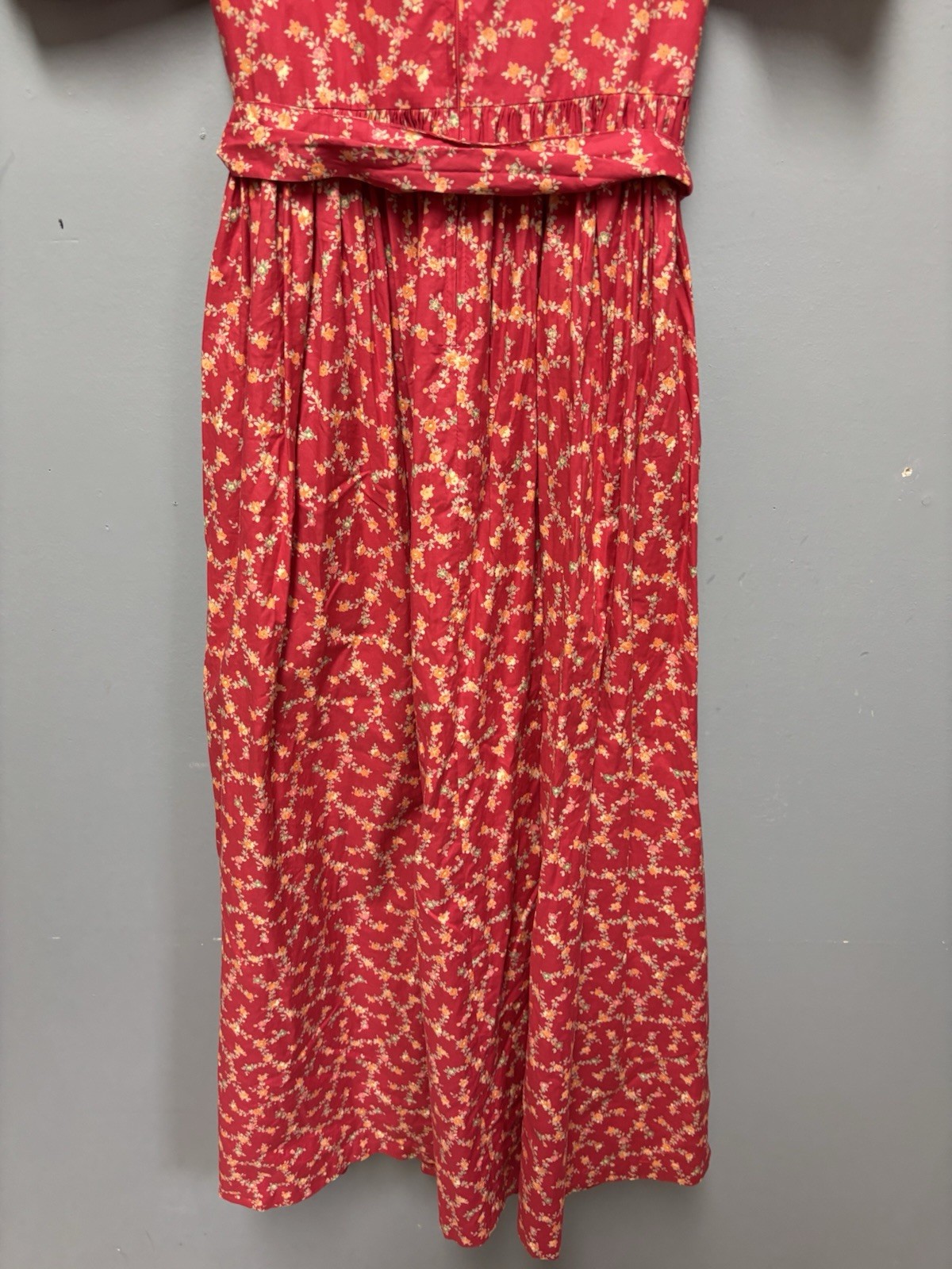 VTG Laura Ashley 1980s Floral Midi Dress Sz 4 Puff Sleeve Romantic VTG Cottage