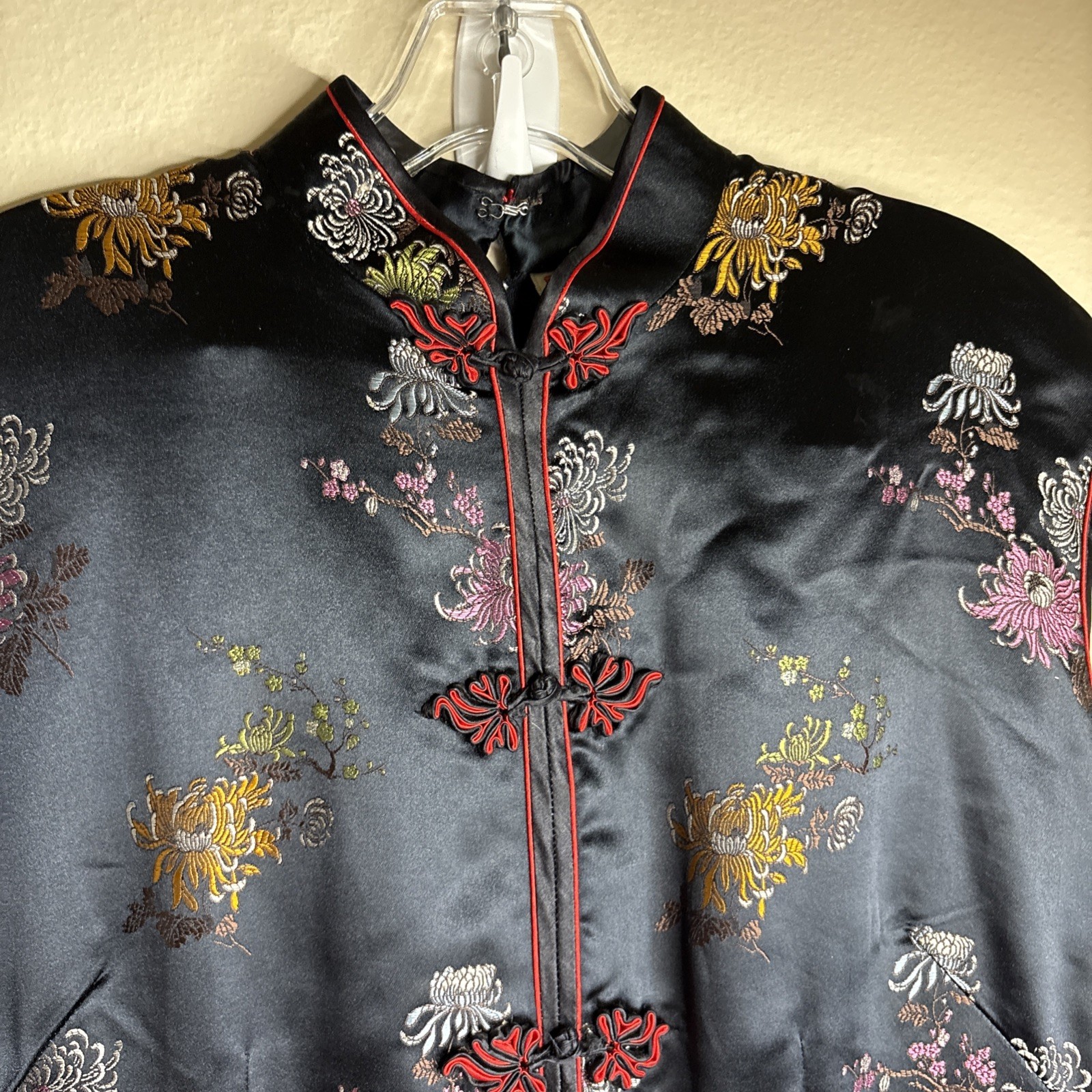 Vtg Oriental S.F. China Black Dress Womens Asian Kimono – 42