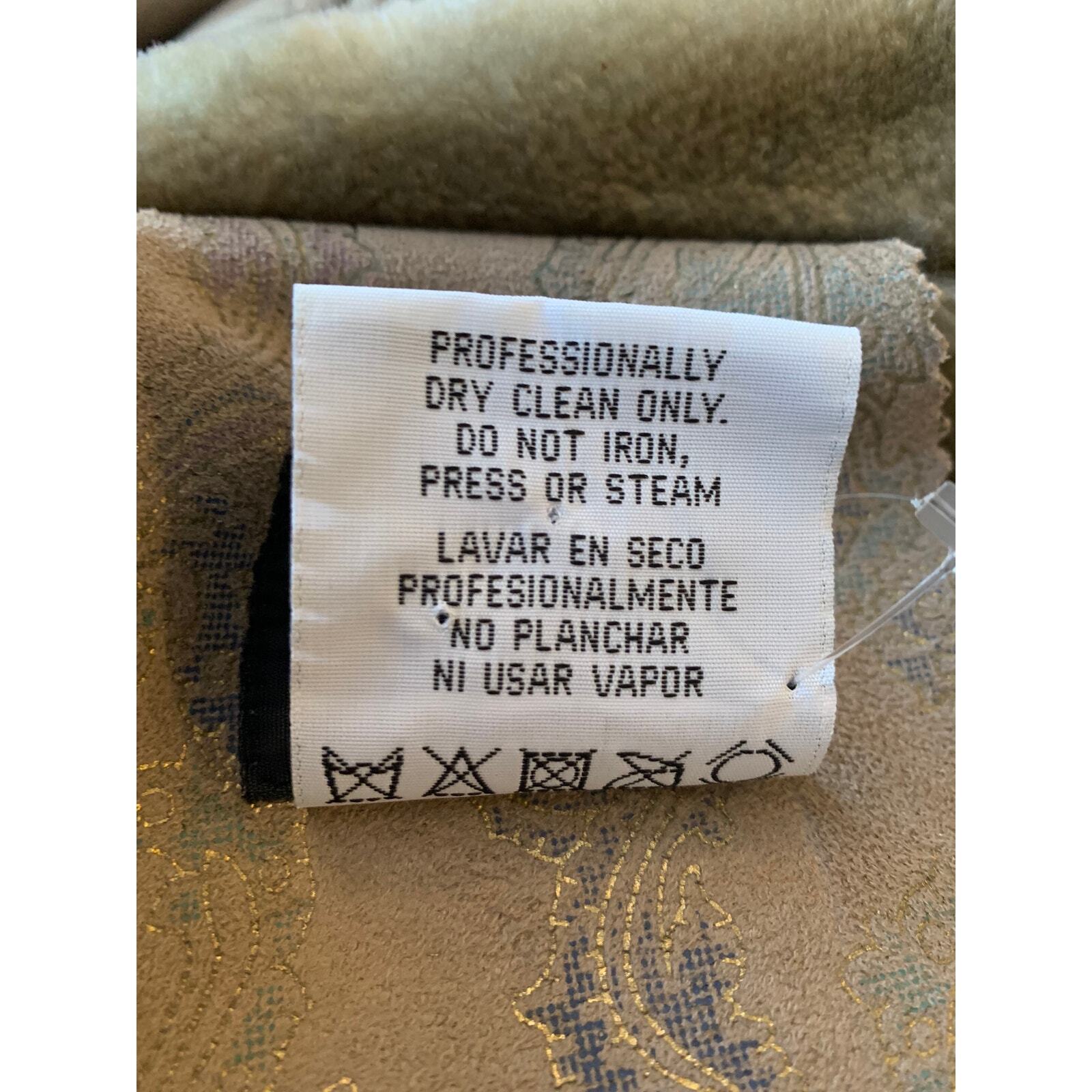 Dennis Basso Women’s Size Large Coat Tan Patterned Hook and Loop Closure NWOT