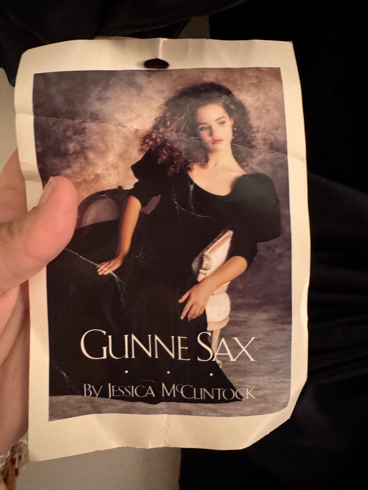 Vintage 80s Gunne Sax Velvet & Satin Bow Dress – Deadstock NWT