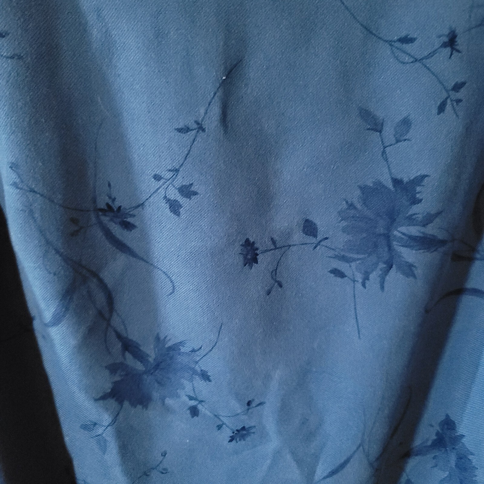 RIKKI J. NEW YORK Vintage Womens Skirt Suit blue On Blue Floral Office Classy