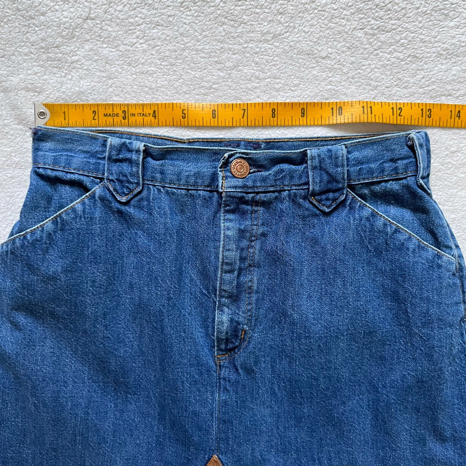 70s Vintage Ralph Lauren Polo Western Wear Denim Jean Skirt Size 8 26″ Waist