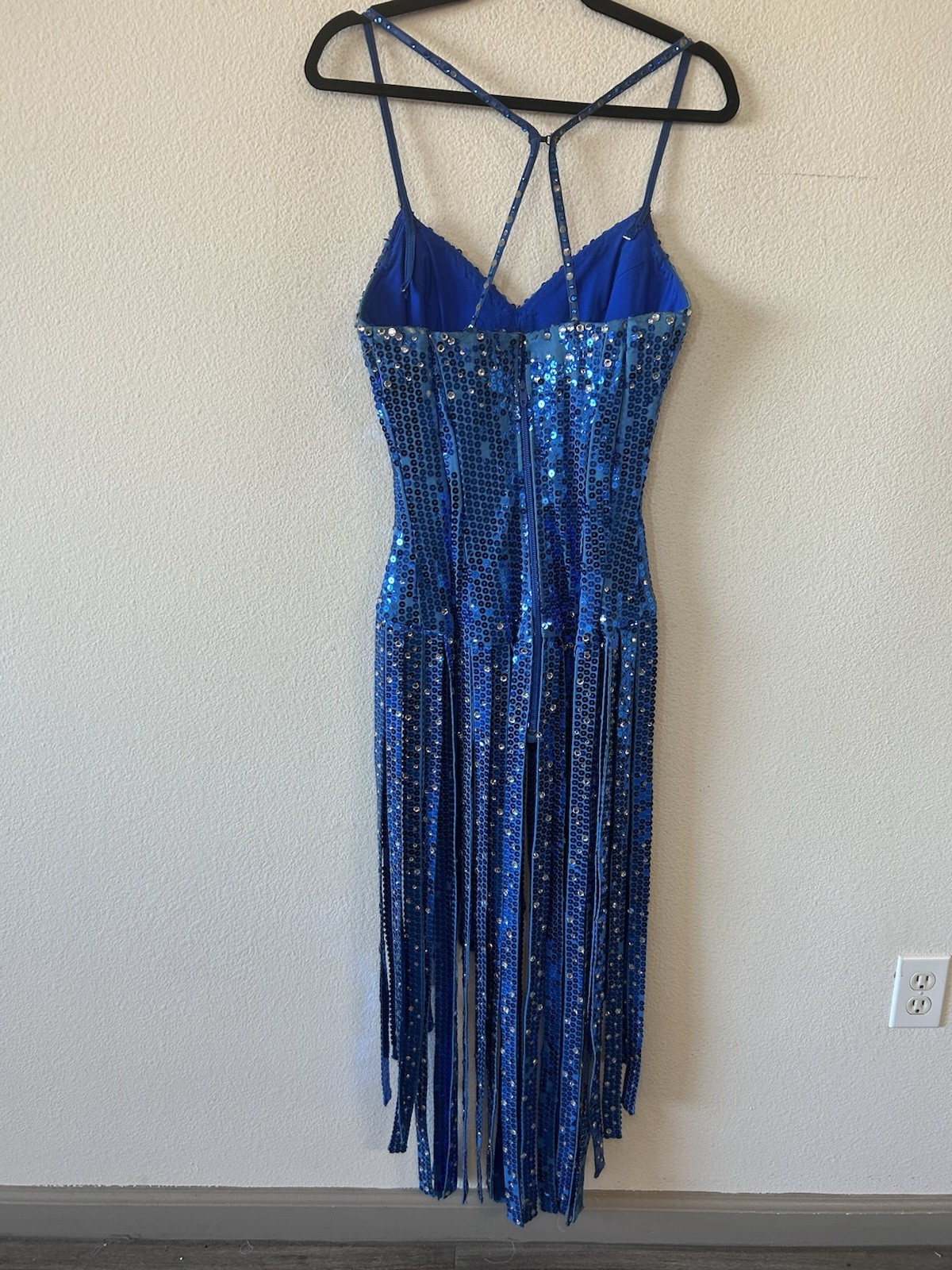 Vintage Showgirl Sequin Fringe Corset Dress Taylor Swift Stage Costume M