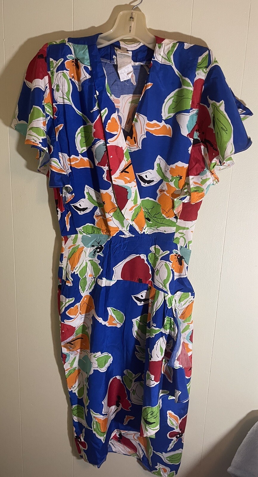 Vintage Circa 1985 Dress Size 7/8 Party Retro 80’s Colorful Bright Yuppie