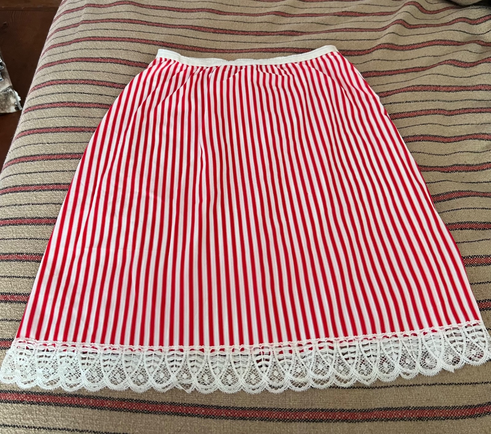VTG 1960’s Monsanto Tap Pant and Vassarette candy stripe slip lace