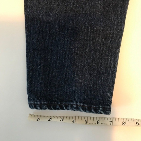 Vintage Lee High Waisted Mom Jeans Dark Wash Tapered Leg Made in USA Size 16 Med