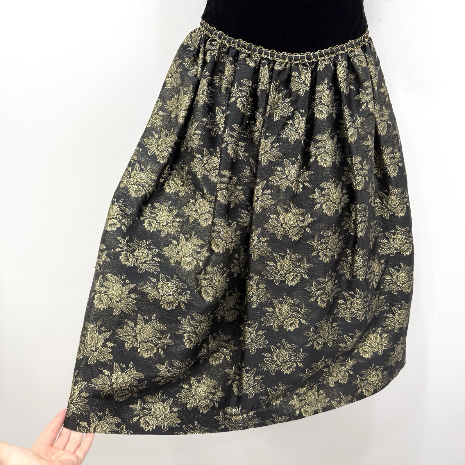 VTG 80s Cachet By Bari Protas Dress Women’s XS Whimsigoth Gatsby Gala Velvet USA