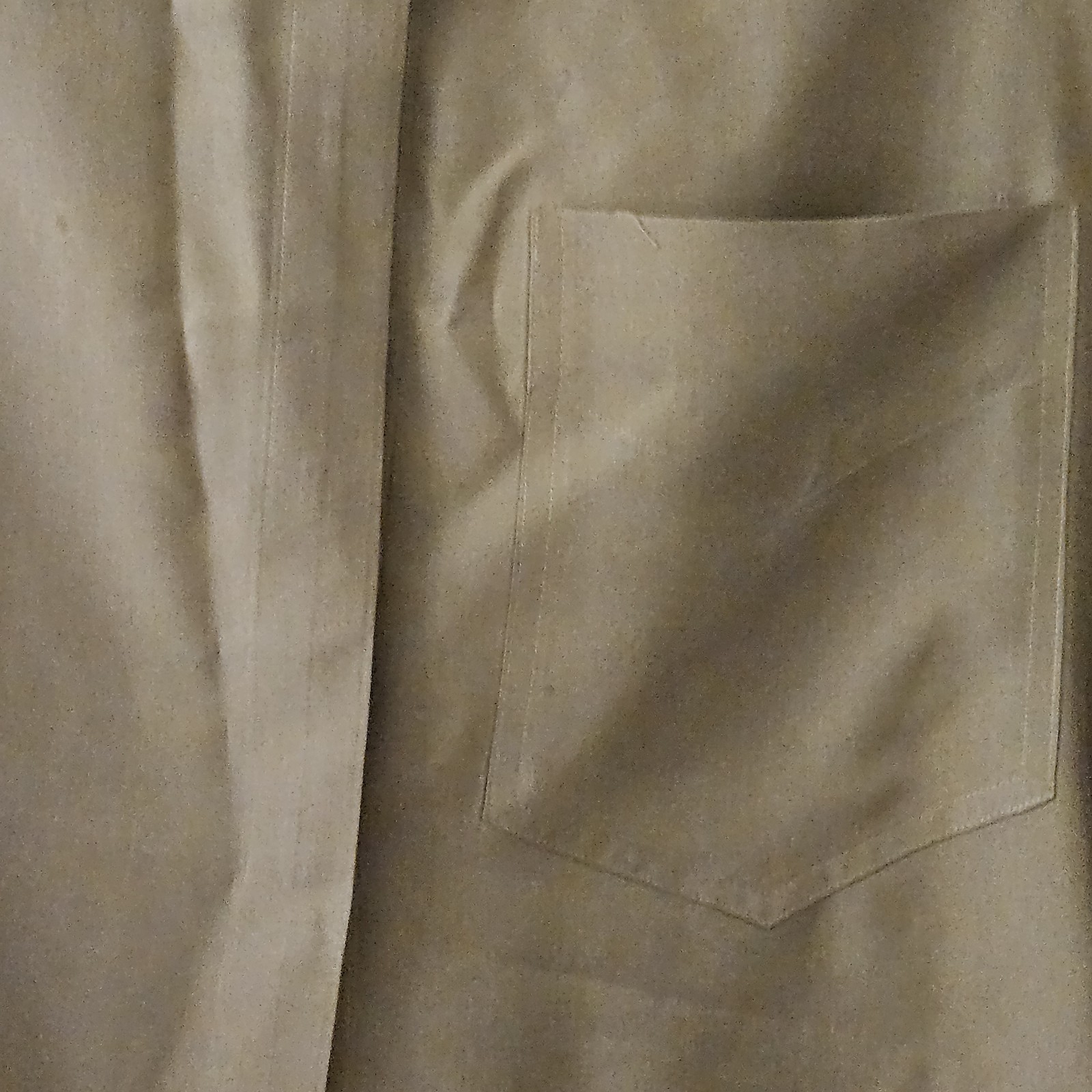 Jerry Regenbogen Vintage Office Neutral 100% Silk Button Small Flaw Shirt 10