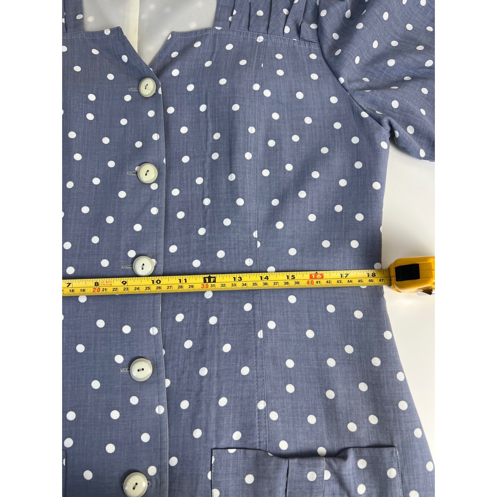 VTG 80s Retro Modest Polka Dot Skirt Suit EU40 US 8/10 Button Front 2 Piece Set