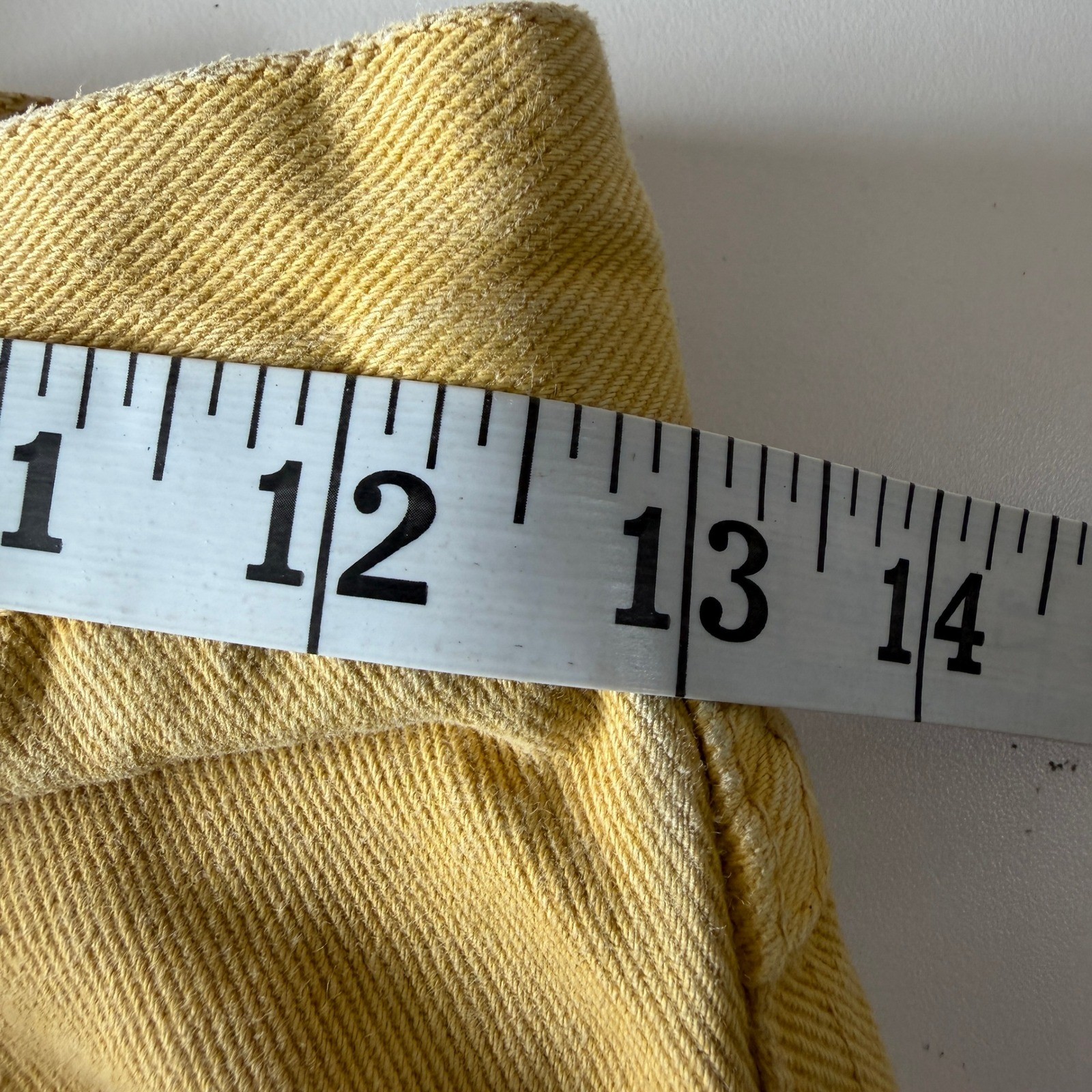 Vintage Nuovo County Seat Mustard Yellow High Waisted Tapered Denim Pants 7/8