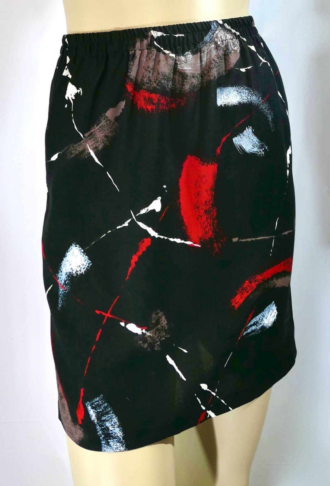 Retro Mod Chic Vintage 80s Abstract Splash Coco California Skirt Long Top Set S