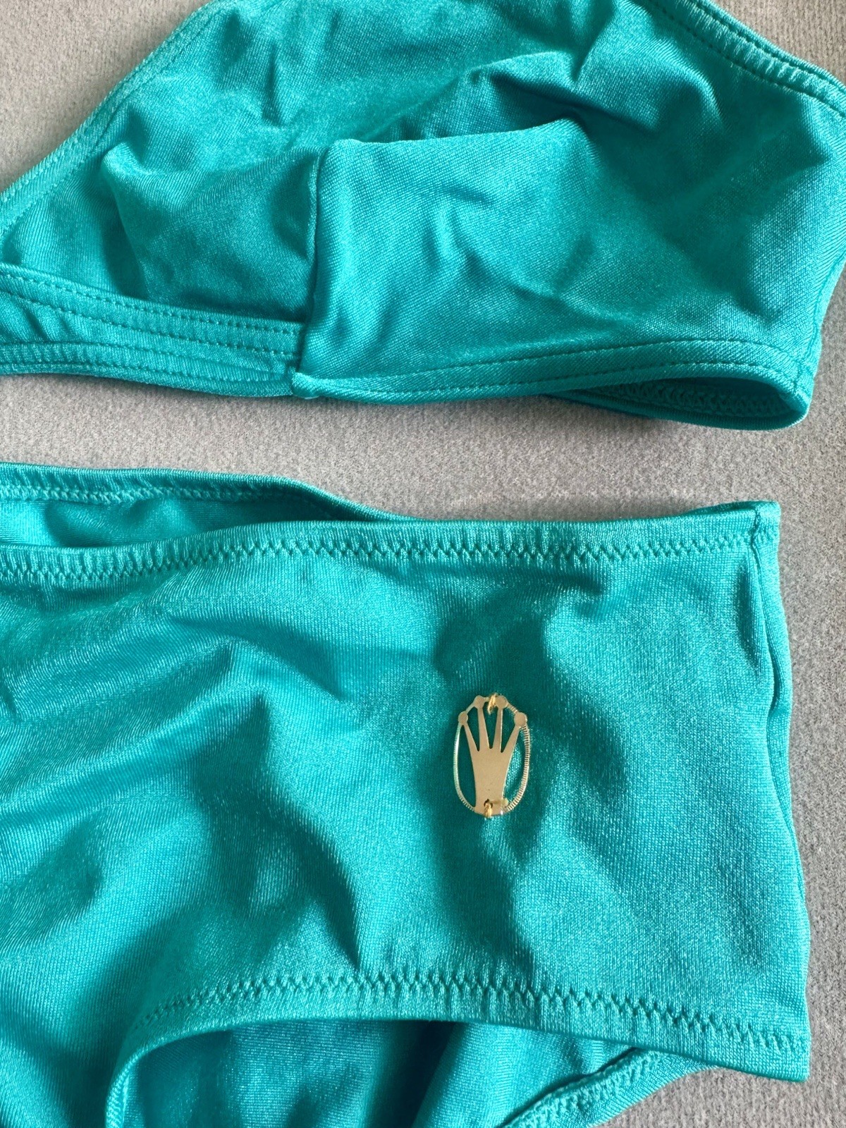 Triumph: European, Vintage, 2 Piece Swimsuit, Bright Teal (Medium)