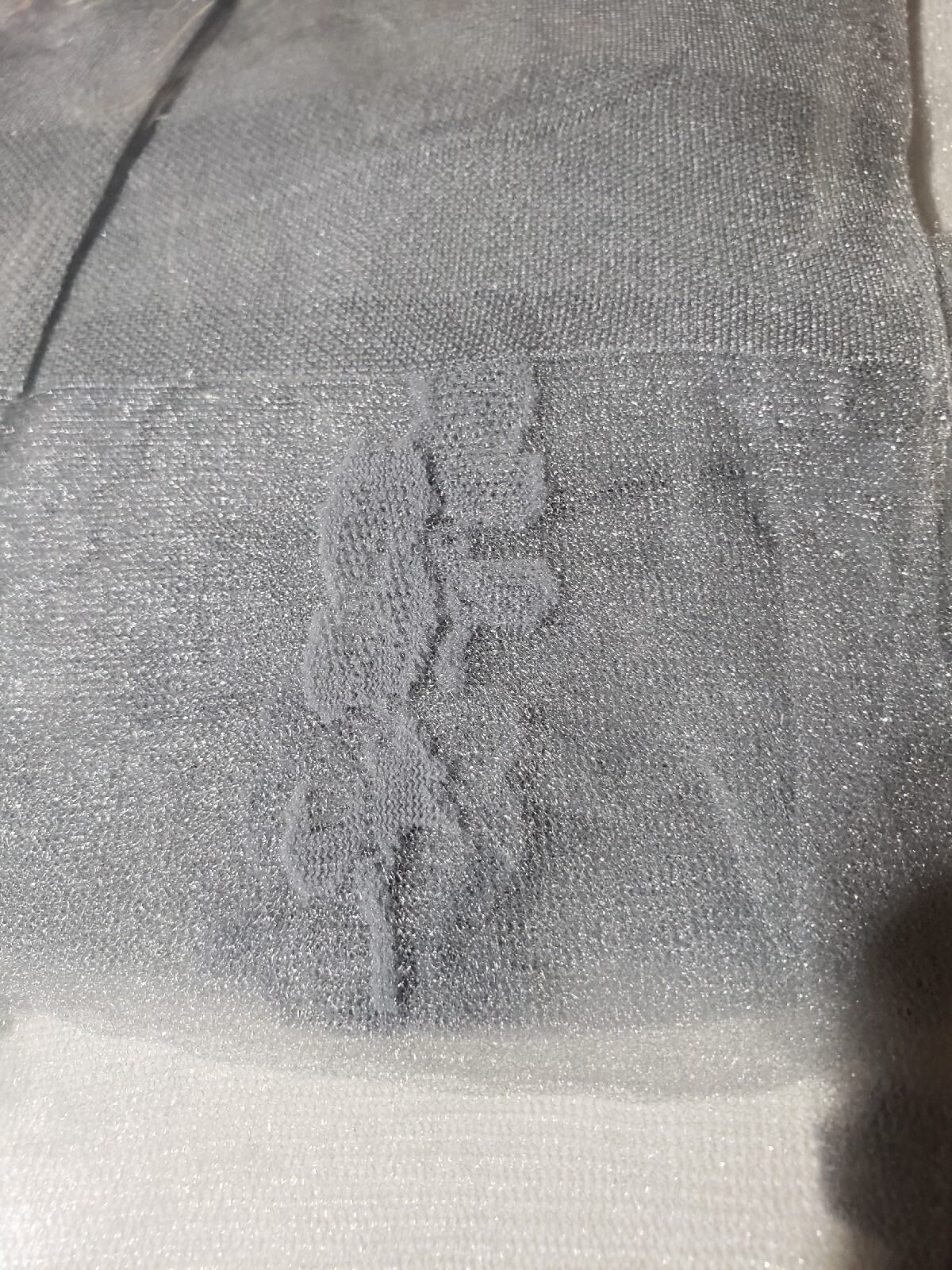 1985 TEXTURED HANES OLEG CASSINI RAMBLING ROSE SILVER SANDLEFOOT PANTYHOSE SZ A