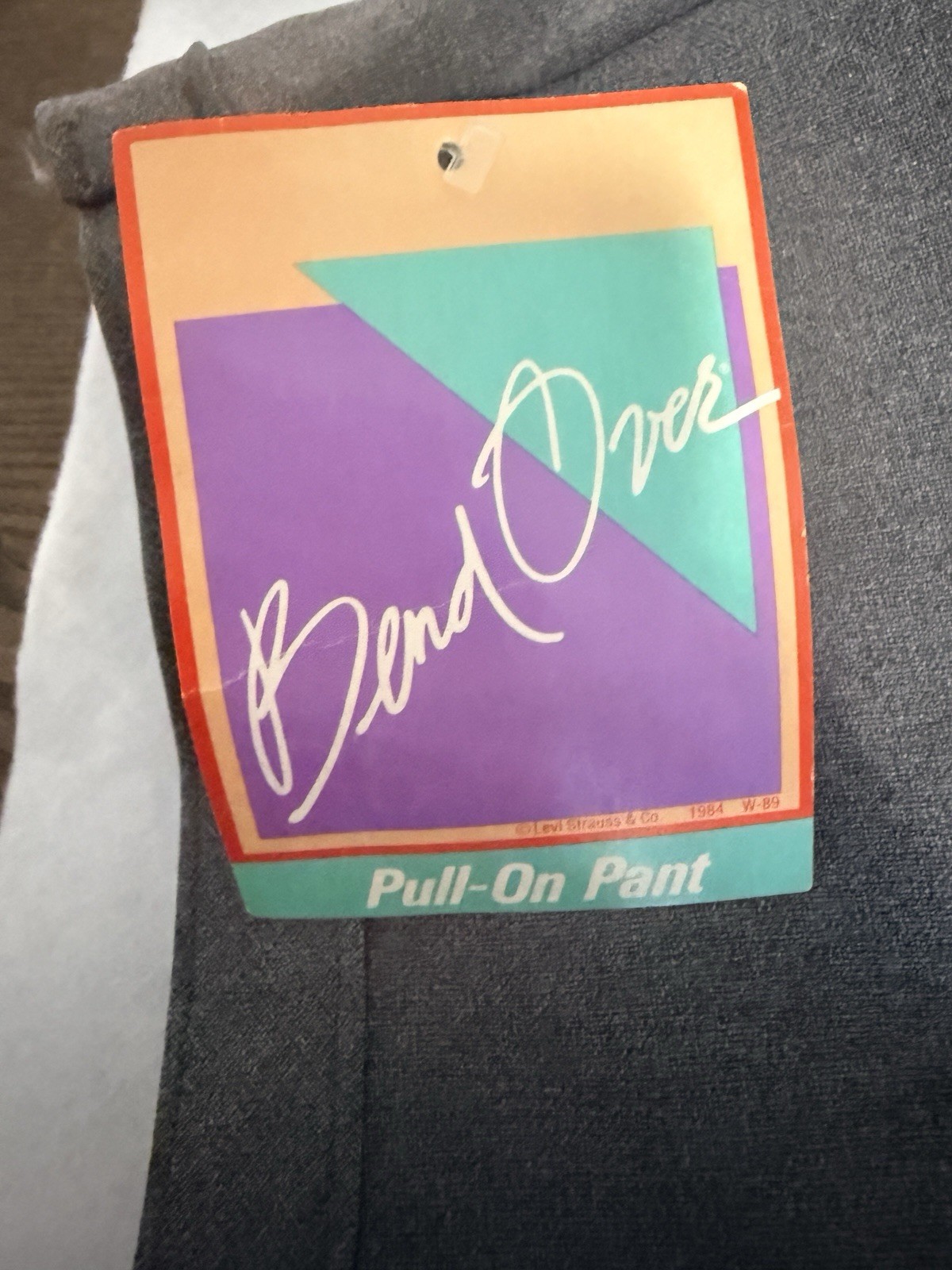 Vintage 1980’s Levi’s Bend Over Gray Women’s Dress Pants Size 38×32/ 18w 20w NOS