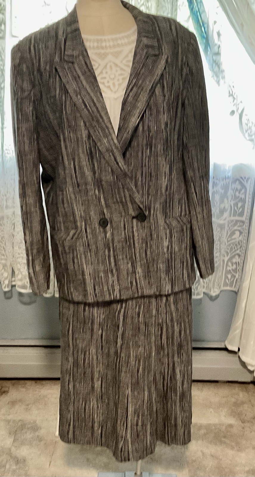 Vintage Gilmor Plus Size 16 Two Piece Suit OLD MONEY Figure Flattering