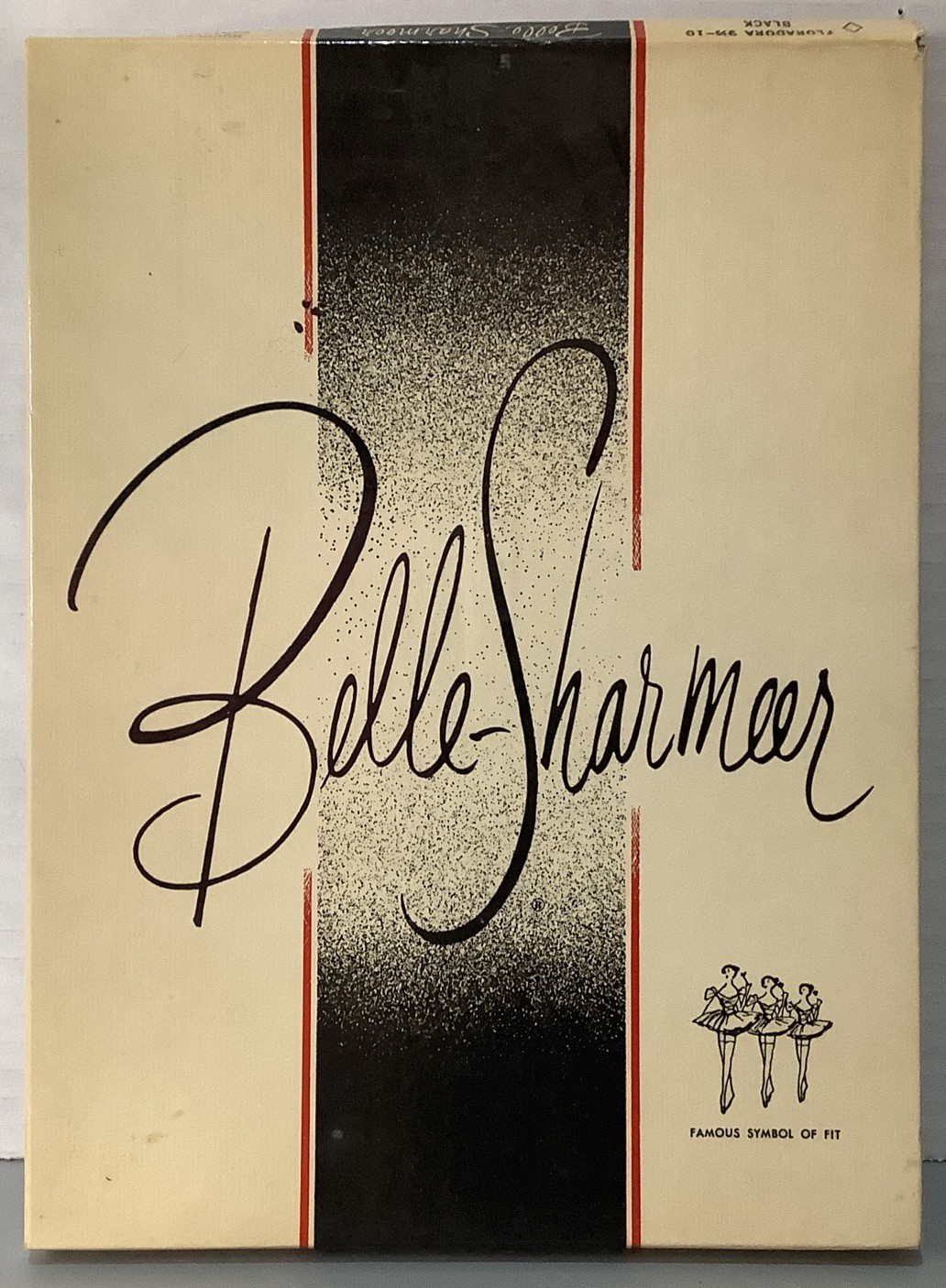 Vintage Belle-Sharmeer Duchess Seamless Nylon Stockings Floradora Black 9 1/2-10