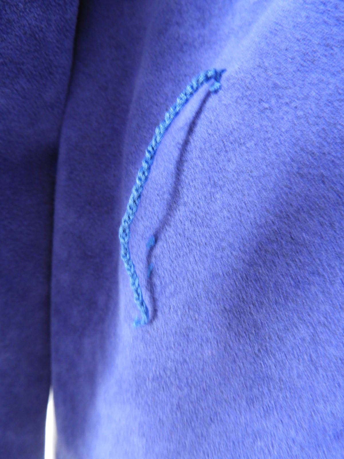 Vtg 1990 s Blue Ultrasuede Duster & Skirt Suit Set Evelyn McGill sz S/M