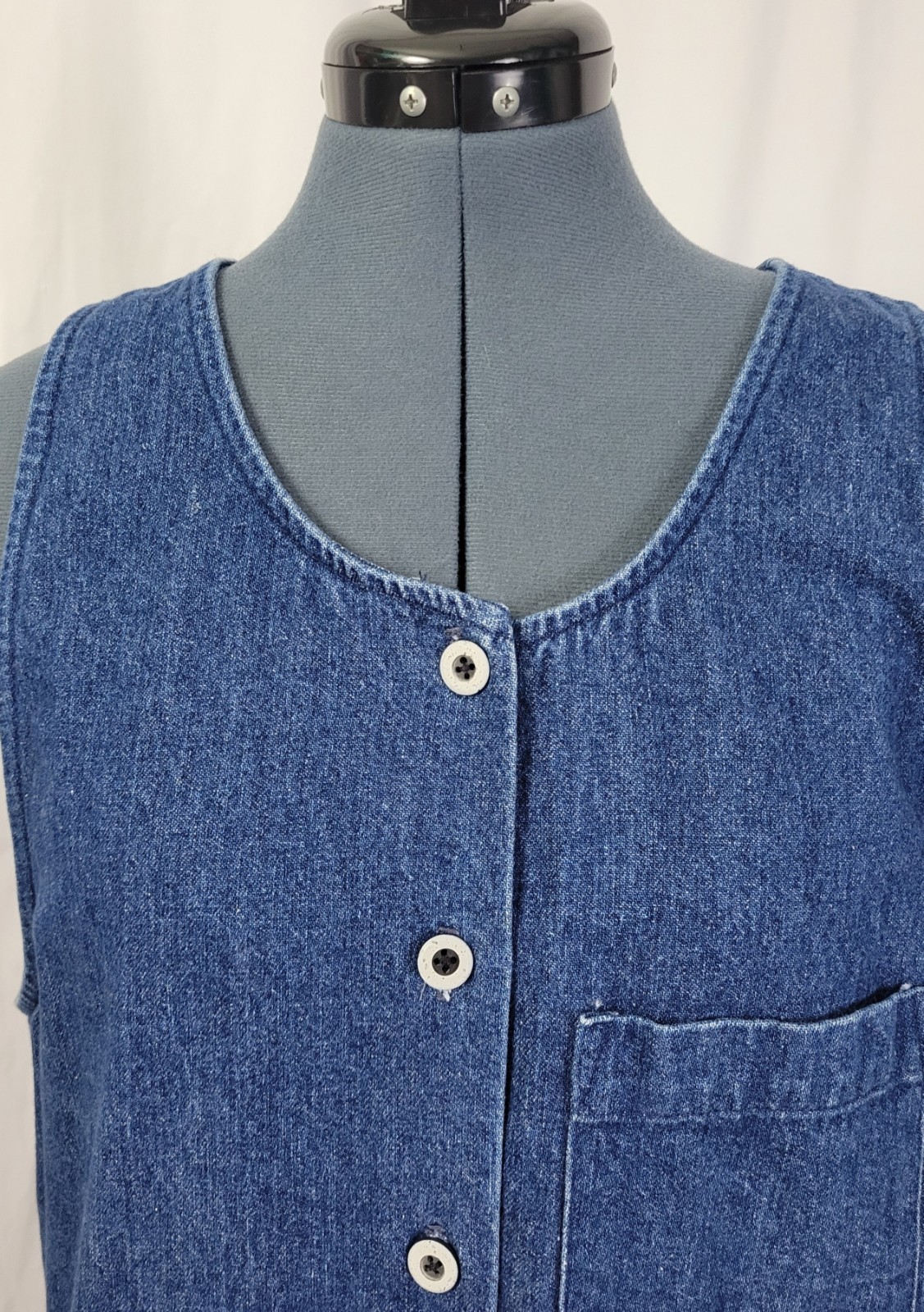 Vintage You Too Babes Denim Jumper w Dropwaist & Pockets Size 13