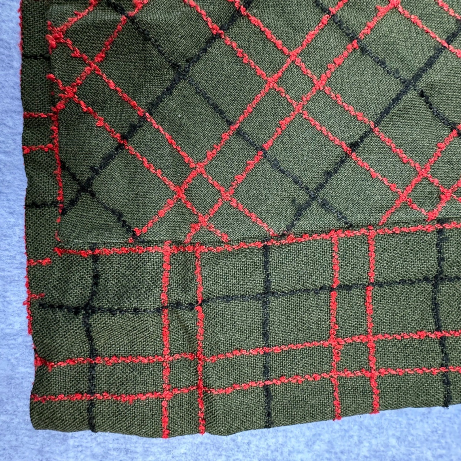 Vintage Dutchmaid Ephrata Green Plaid Shift Dress 3/4 Sleeve Talon Zip Size 32