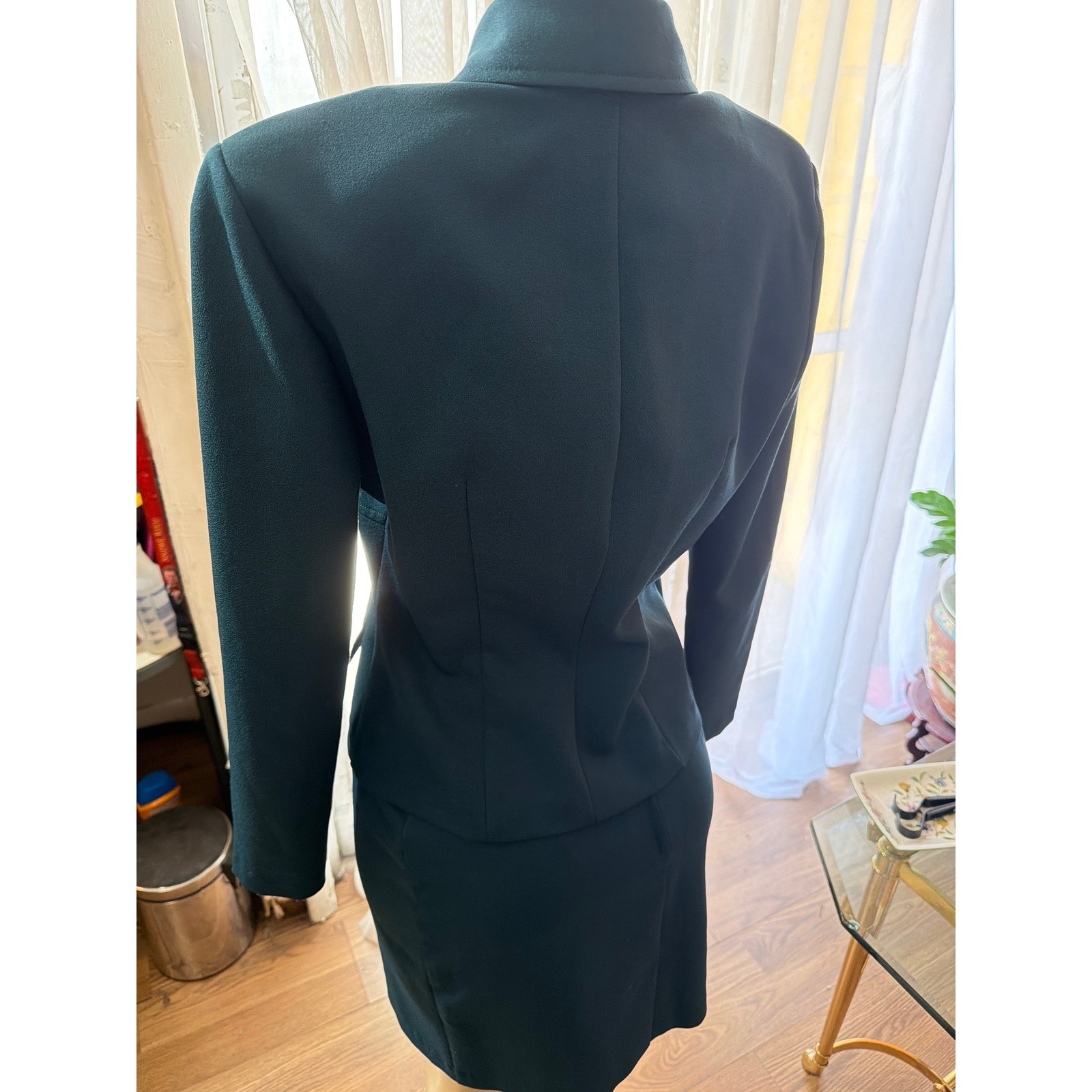 Vintage JFW Contemporary Collection Teal Skirt Suit Set Blazer Pencil Skirt Med