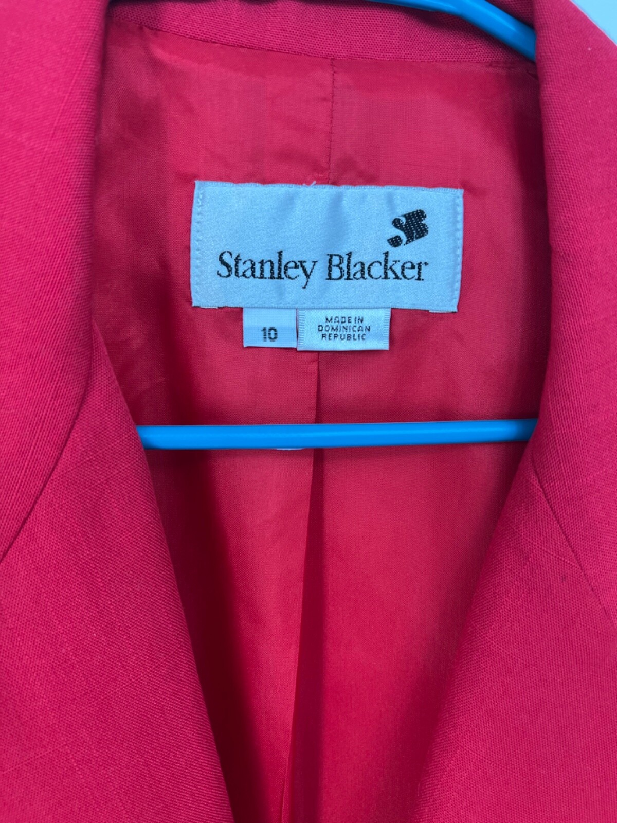 Stanley Blacker Vintage Red Sport Coat Women’s 10 Blazer One Button