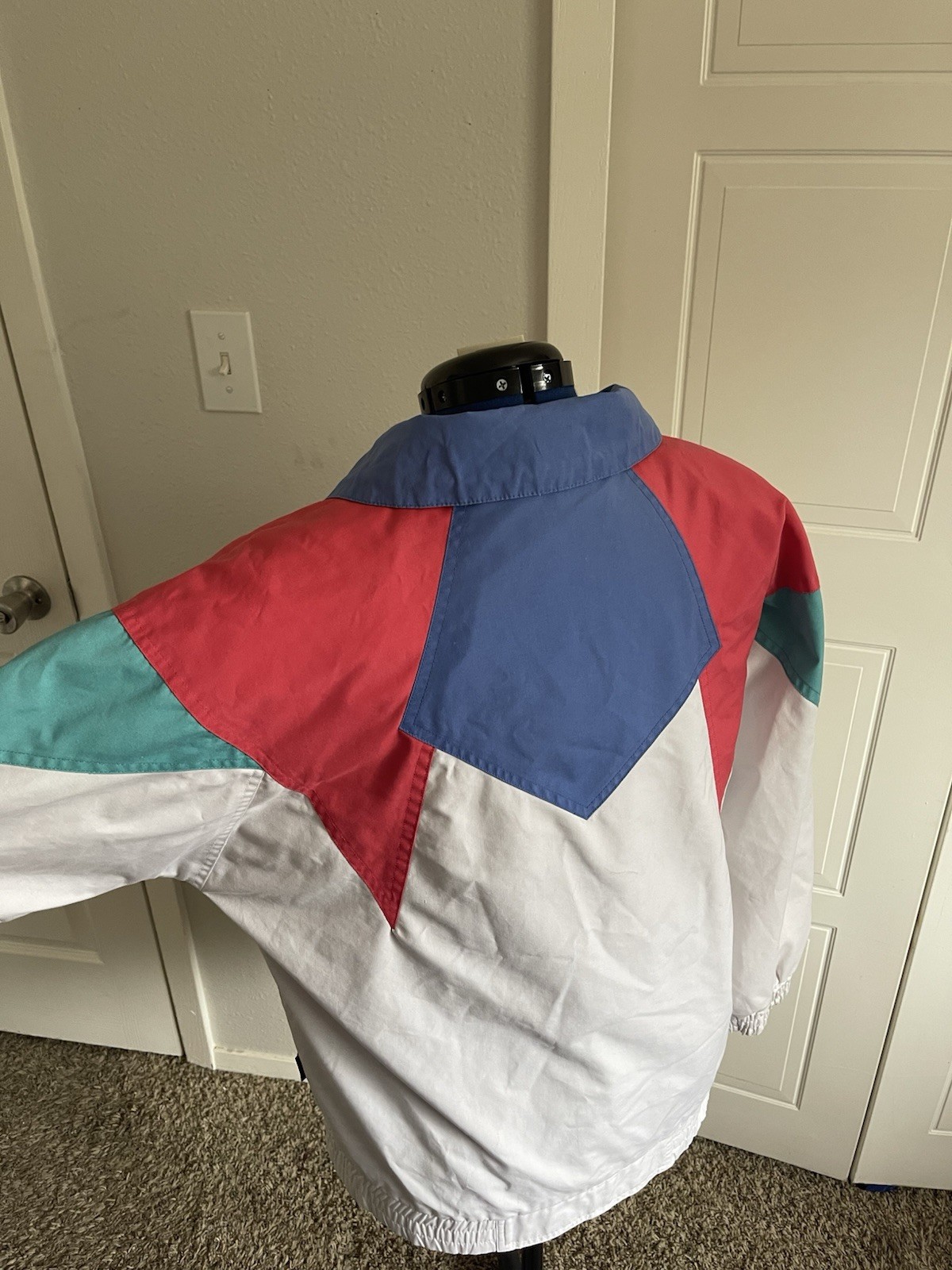 1980s/1990s Izzi Size Med/Large Ski Jacket Multicolor, Colorblock Windbreaker