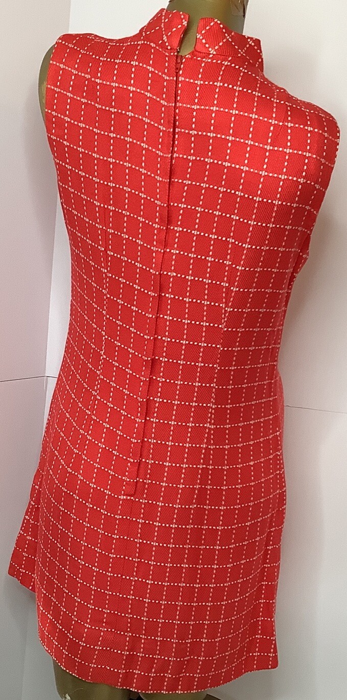 Vintage 50’ 60’ Dress And Lined Jacket Set Suit Checkered