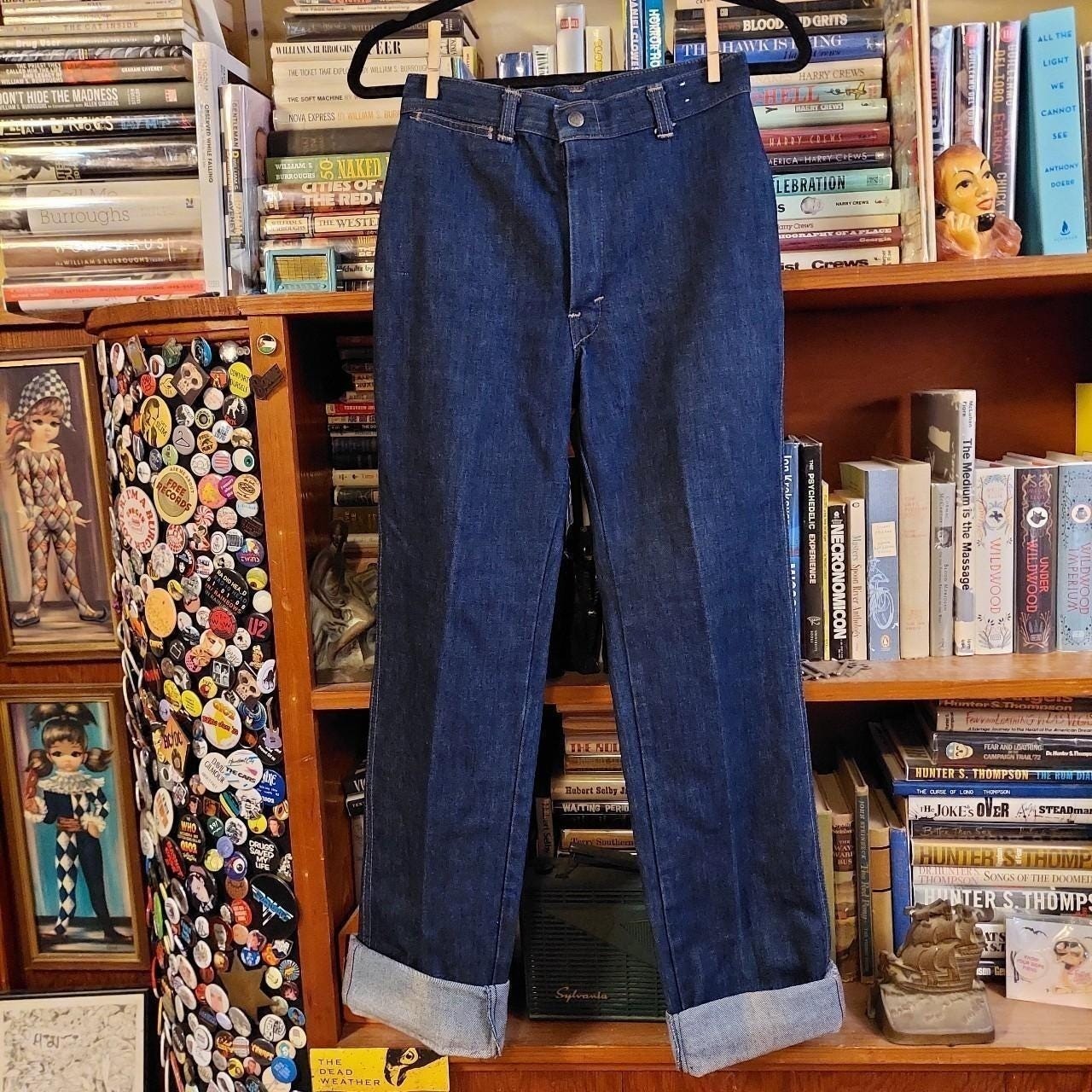 Vintage medium wash Zena denim jeans.