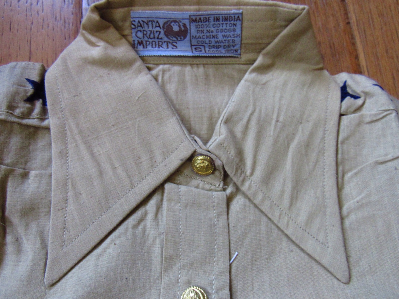 Vtg NOS NWT 1960s/1970s Santa Cruz Imports Hippie Shirt Anti-War Protest History