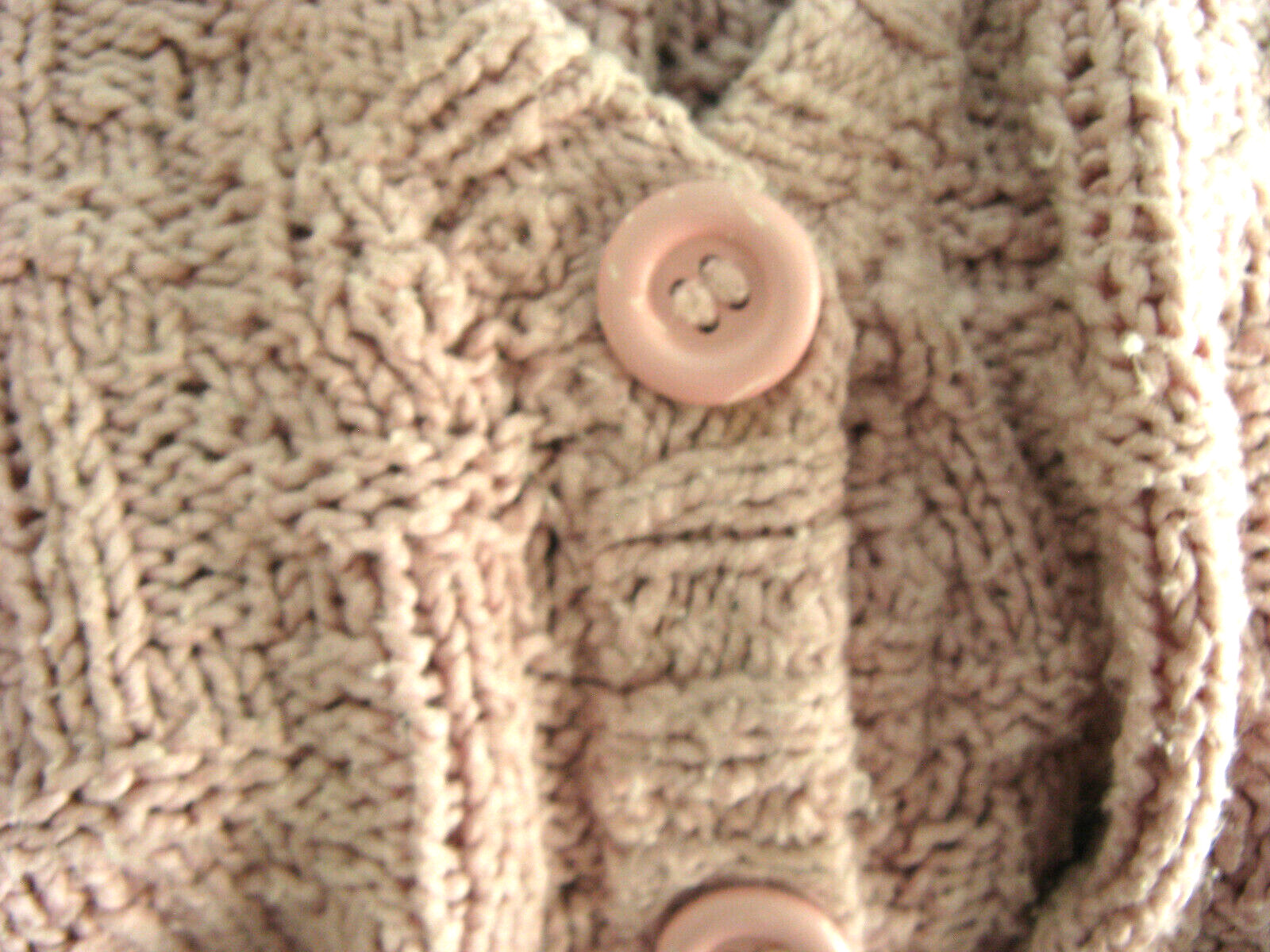 Cardigan Sweater Made in Peru Hand Knit Vintage