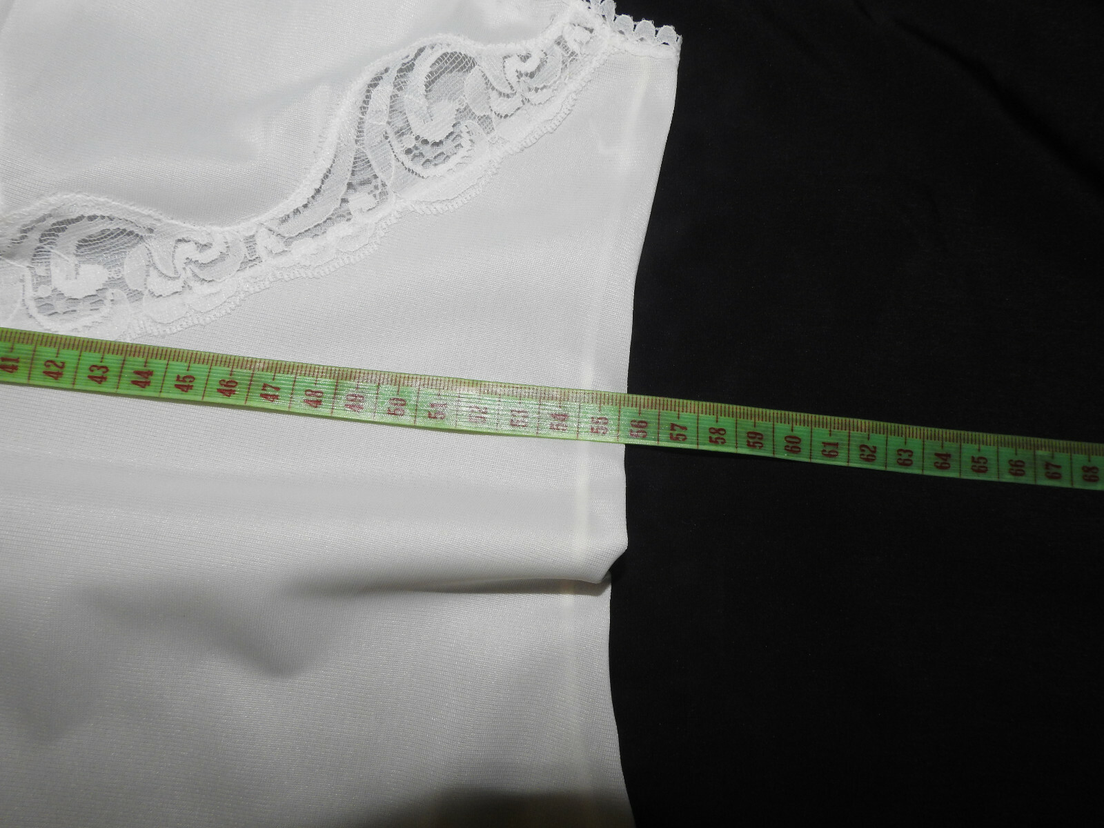 RETRO!EXTRA SIZE!Vintage „mibi” lace nylon full slip Unterkleid EU/54-56! Sissy