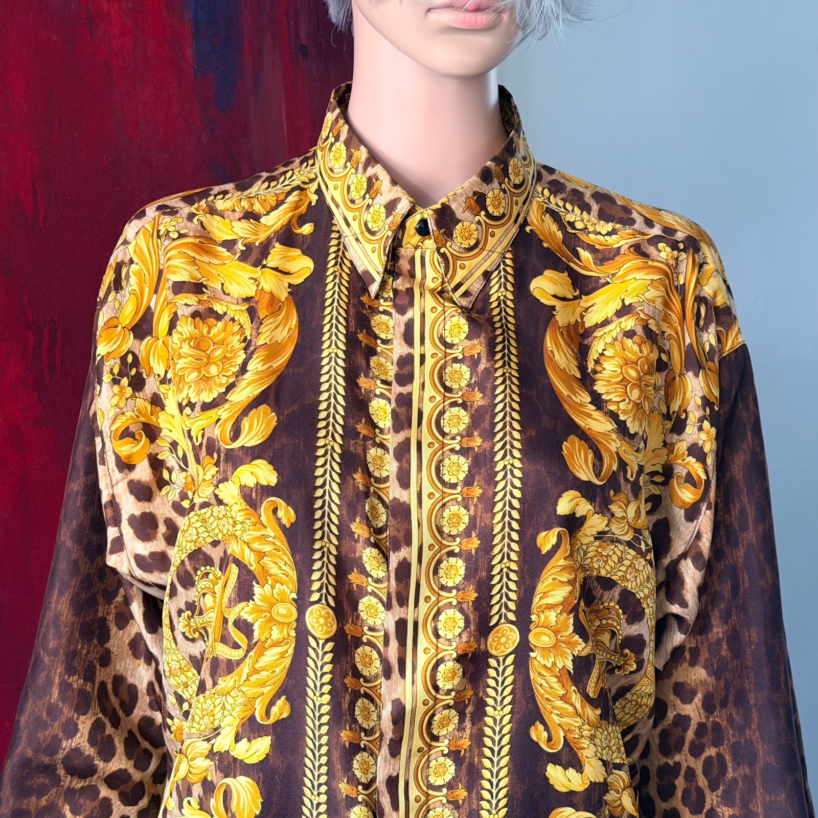 GIANNI VERSACE silk shirt Wild Baroque print from S/S 1992
