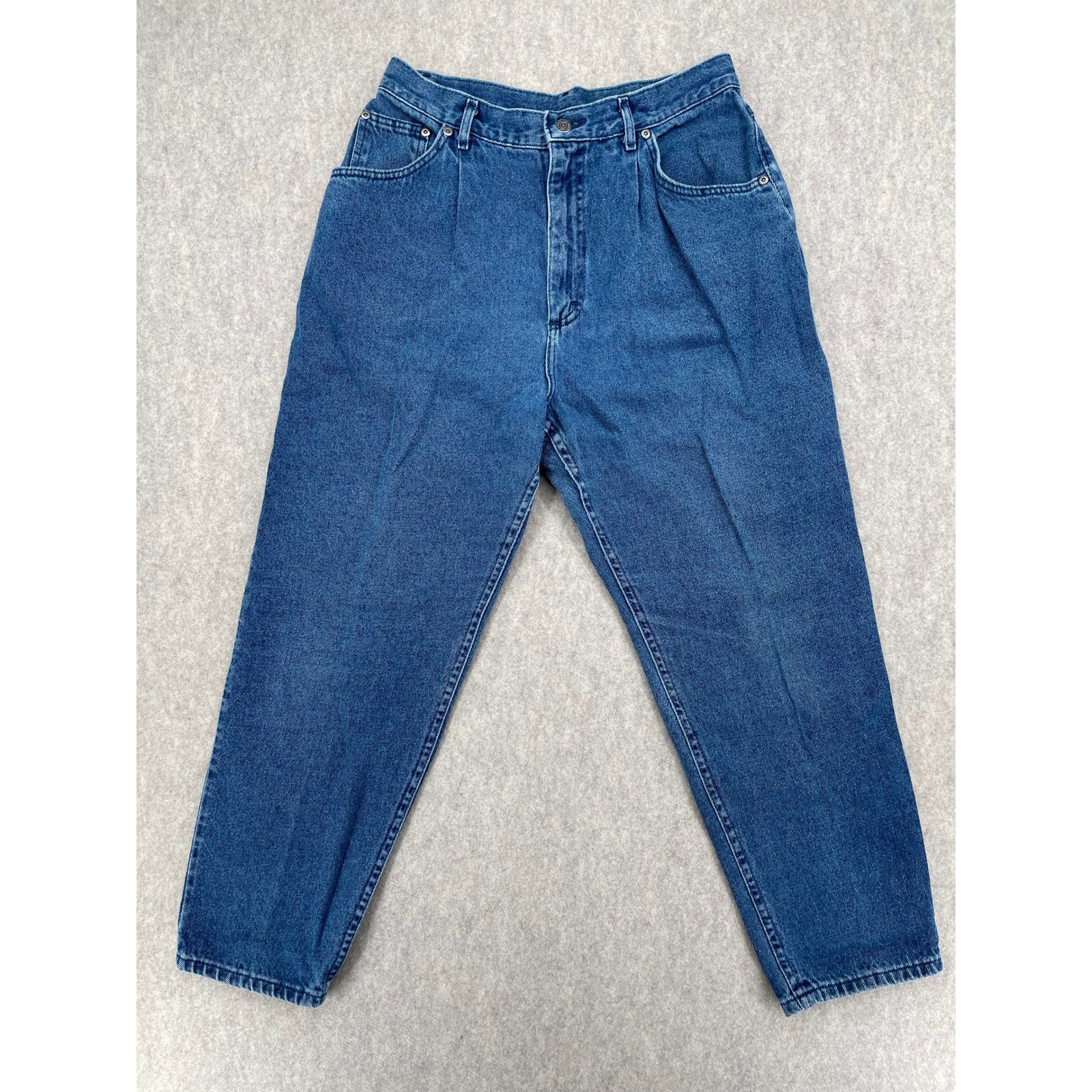 Vintage Lee Mom Jeans Blue Relaxed Fit Tapered Leg Denim Classic 90s USA 30×28