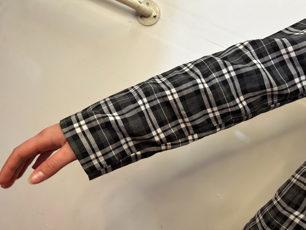 Vintage Australian 1980s Ozti Black White Plaid Blazer Double Breasted AU 8/S