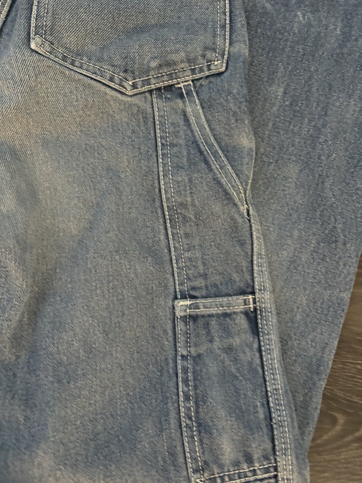 Vintage womens Lawman jeans Flare Bell Bottoms Western Carpenter 26XL Hong Kong