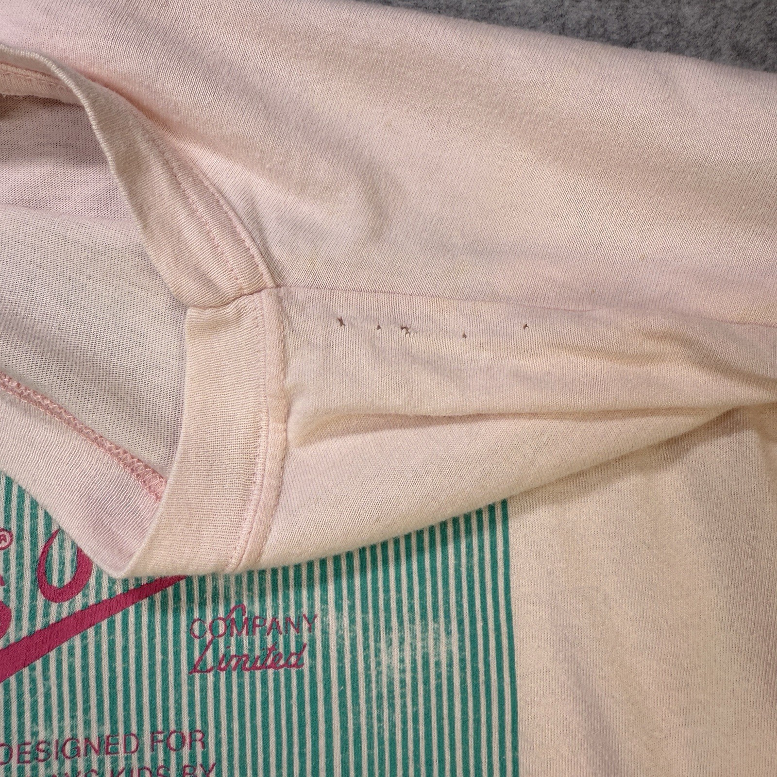 Vintage 80s Guess Jeans by Georges Marciano T-Shirt Pink Graphic Made USA