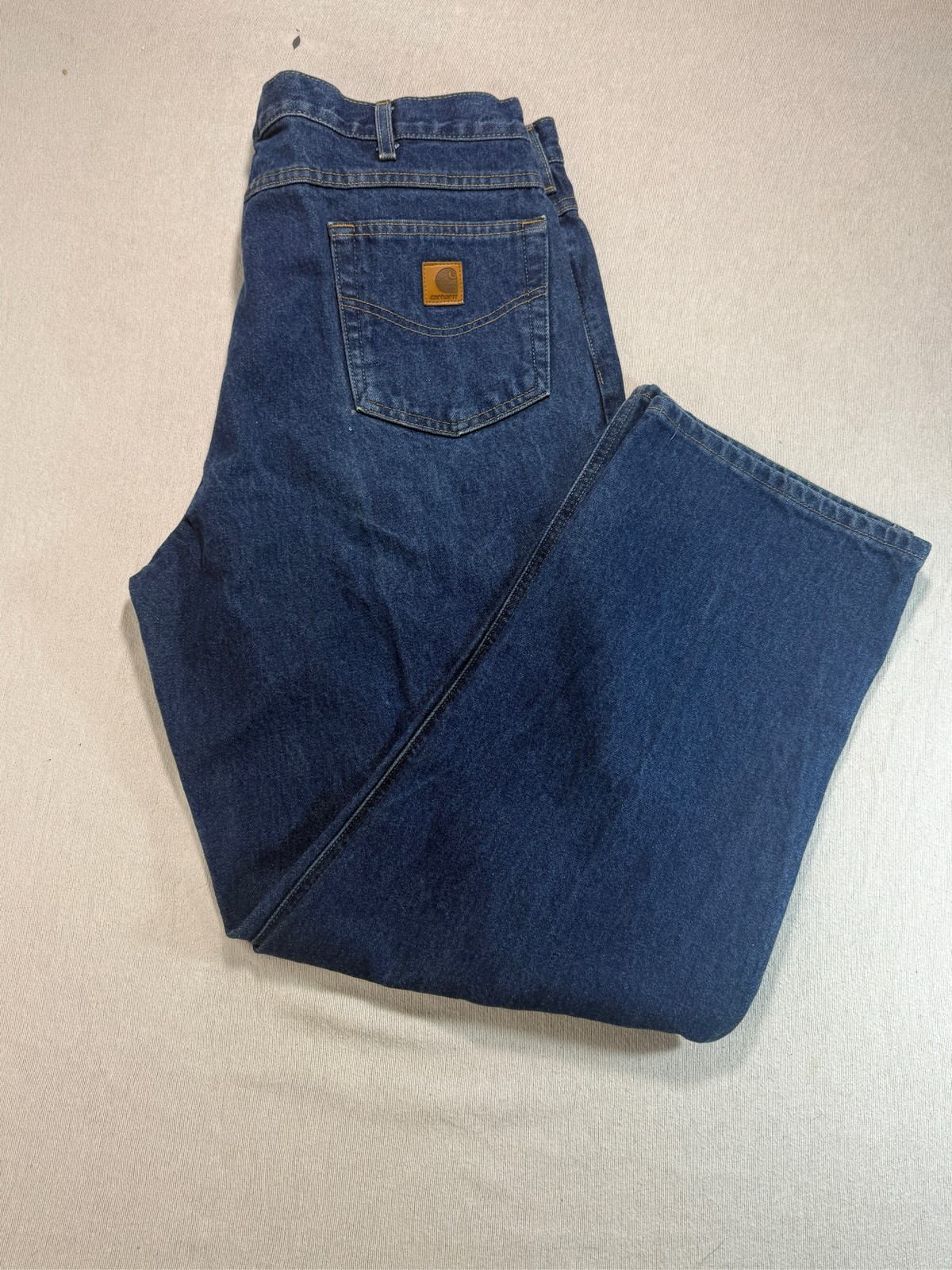 Carhartt Men’s 42×32 Blue Straight Leg Denim Work Pants