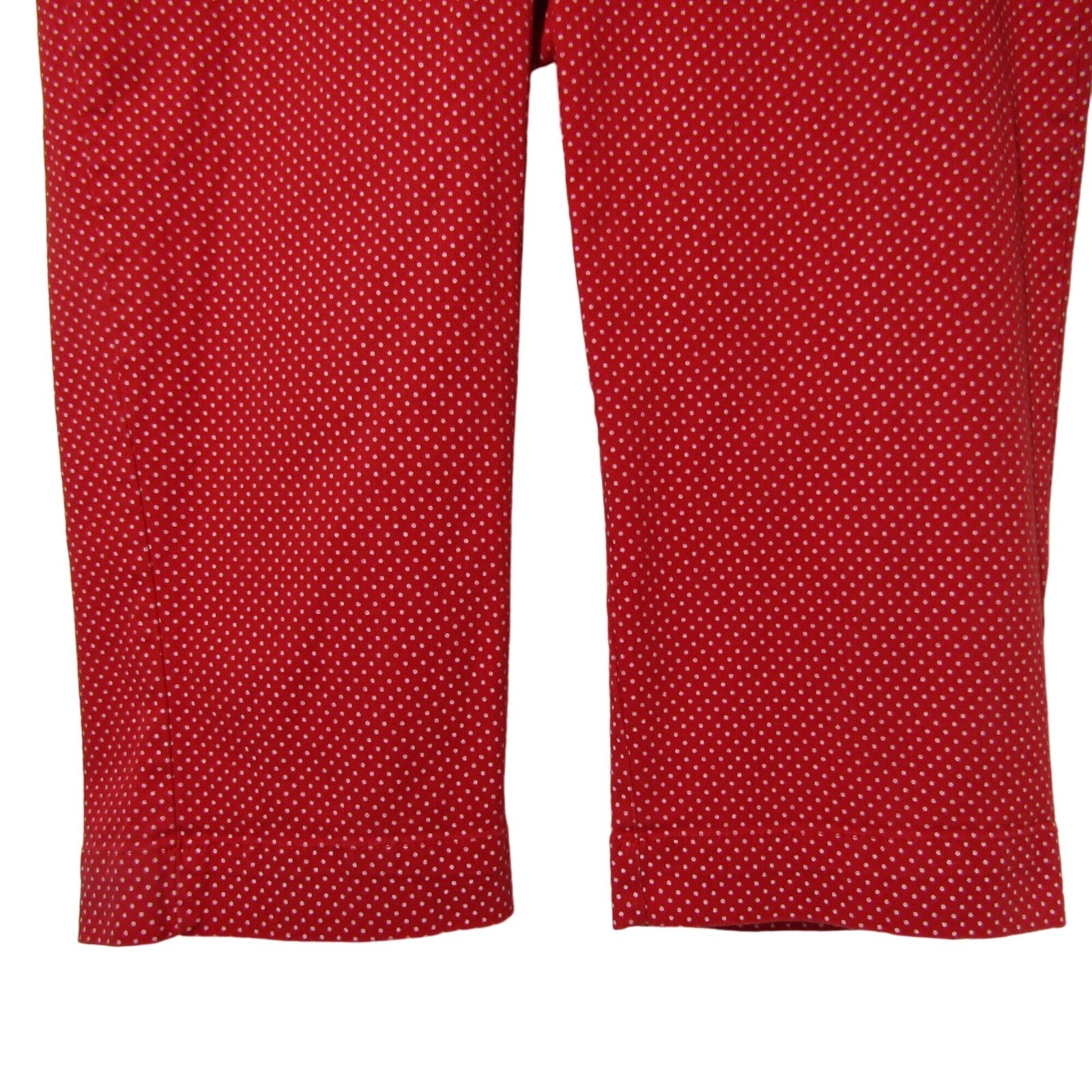 VTG 90s Y2K Retro 6 Red POLKA DOT Pedal Pushers Capri Cropped Rockabilly Pants