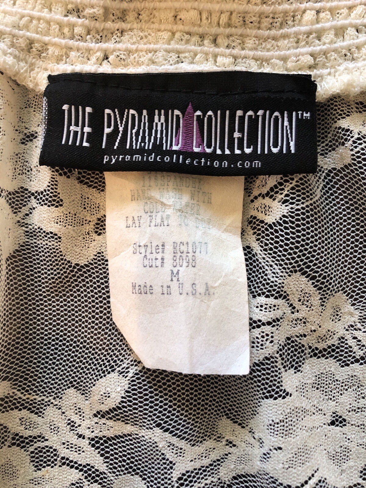 The Pyramid Collection Cardigan Womens M Lace Coquette Goth Romantic Y2K 90s