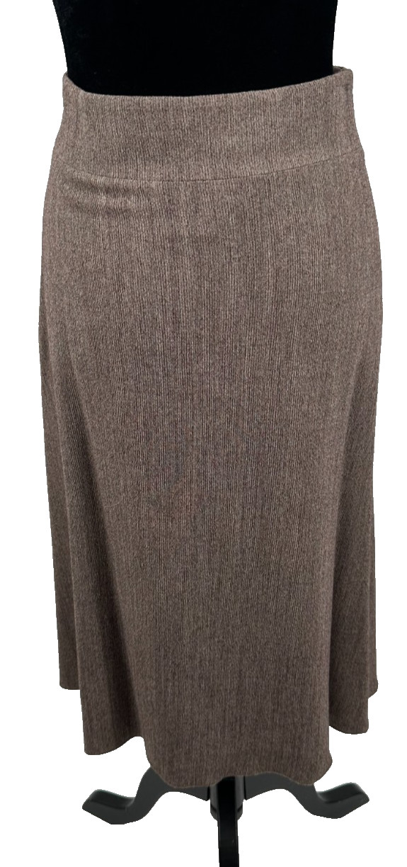 Gianni Versace Genny Womens A-Line Skirt Suit Size 42 Brown Tweed Wool Italy