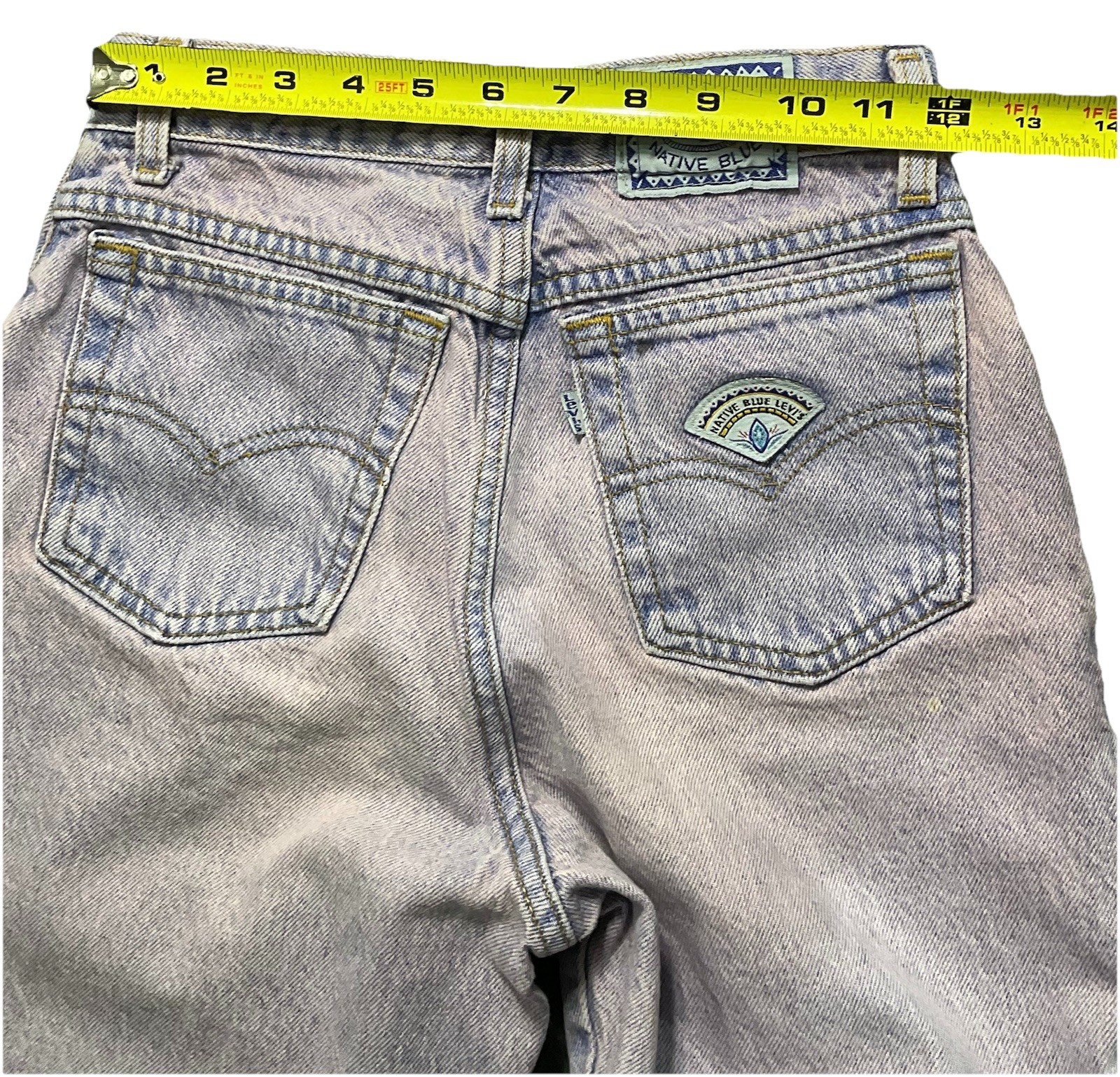 Vintage 90s Levi’s Native Blue Mom Jeans USA Made Pink Fade Acid Wash 5