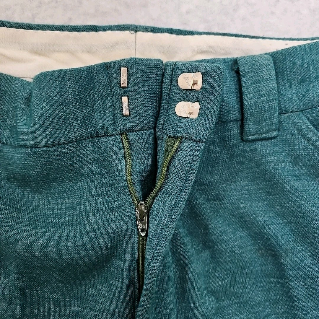 Vtg Levis For Gals Pants flare leg high-rise teal stretch knit sz 32×28 60s